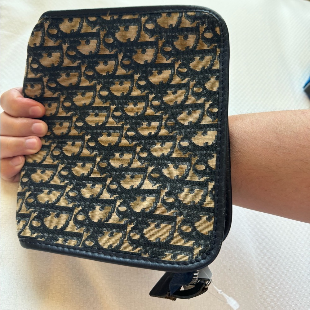 Dior Blue and Tan Clutch - Picture 13 of 16